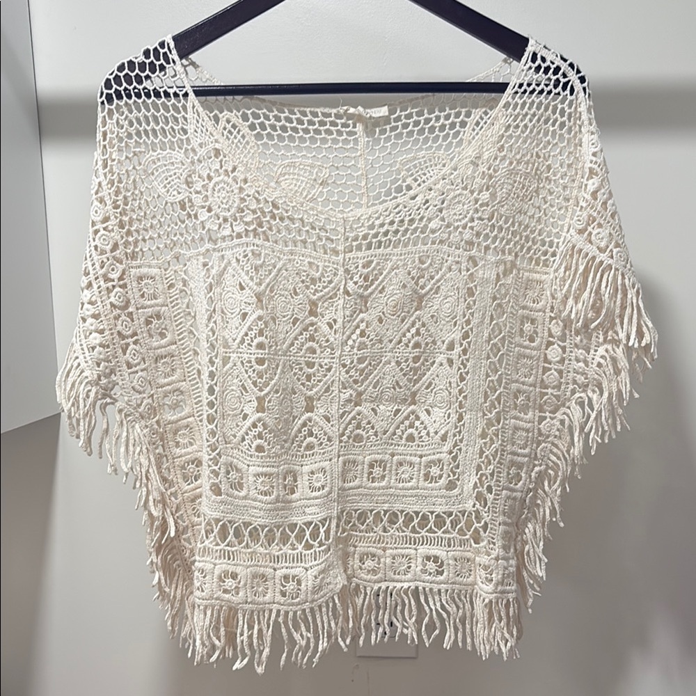 Cream colored Crochet top